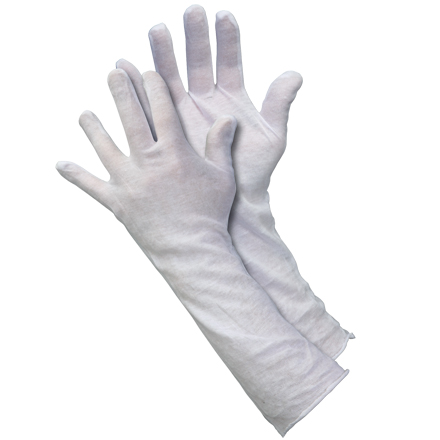 Cotton Inspection Ext. Cuff Gloves 2.5 oz. - Large